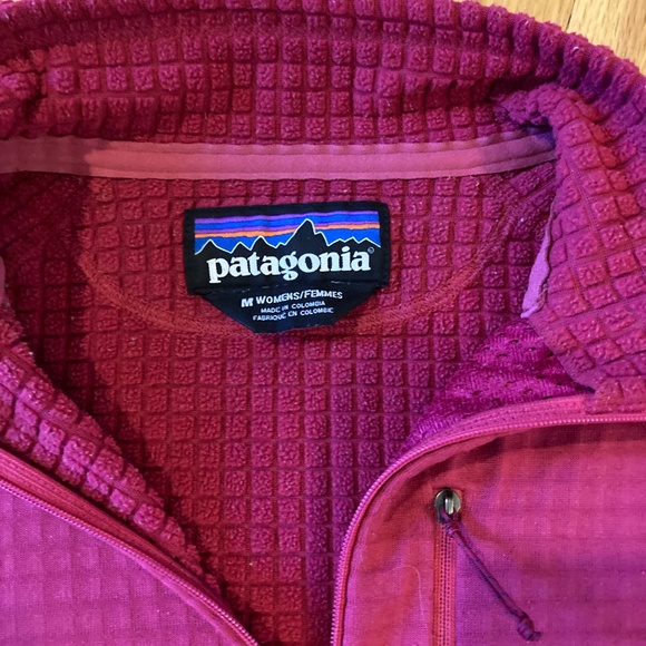 W's Patagonia R1 Grid Fleece Zip Neck Pullover - Picture 3 of 4